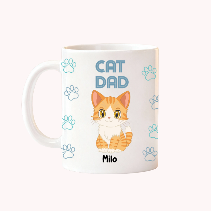 Cat Dad - Personalized Custom Mug