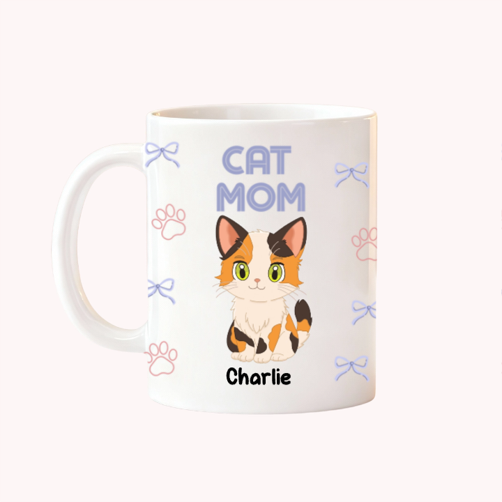 Cat Mom - Personalized Custom Mug