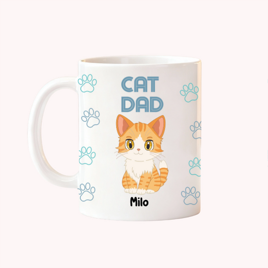 Cat Dad - Personalized Custom Mug